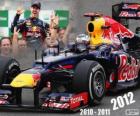 Sebastian Vettel, Red Bull Racing F1 Dünya Şampiyonu 2012, üç kez en genç şampiyon olduğunu